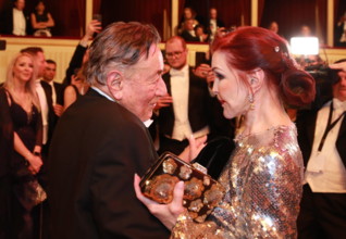Wiener Opernball 2024 Wien, Oper, 08. 02. 2024 Priscilla PRESLEY, Richard LUGNER *** Vienna Opera Ball 2024 Vienna, Oper
