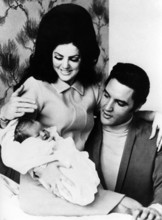 Lisa Marie Presley (baby) with Priscilla and Elvis Presley Mono Print UnitedArchives1155270
