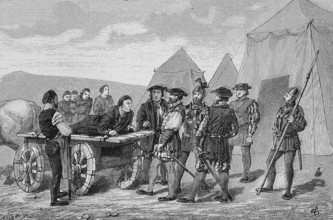 Deutscher Bauernkrieg, 1524-1526, Die letzte Rede von Münzer. Thomas Müntzer, geboren um 1489, gestorben 27. Mai 1525) w