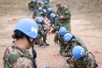 RECORD DATE NOT STATED  Explosive Ordnance Disposal (EOD) and Counter-IED course students prepare charges while demonstr