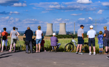 16.08.2024, xblx, AKW Grafenrheinfeld, Sprengung der Kühltürme, emwirt, am 16.08.2024 wurden die beiden Kuehltuerme des