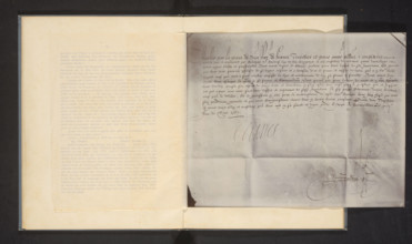 RECORD DATE NOT STATED  Photo production of a letter from Charles IX of France from 1567, Anonymous, After Karel IX (Kin