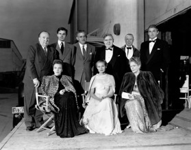 Director Alfred Hitchcock, Louis Jourdan,David O Selznick, Charles Laughton, Charles Coburn, Gregory Peck, Ann Todd, J.T