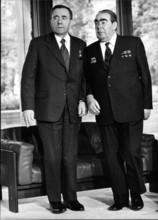 Leonid Brezhnev und Andrej Gromyko Der sowjetische Staats- und Parteichef Leonid Brezhnev und sein Außenminister Andrej