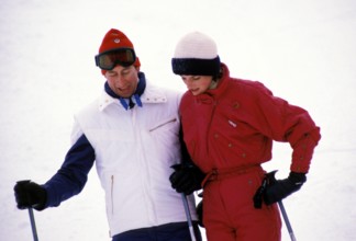 RECORD DATE NOT STATED  DIANA, PRINCESS OF WALES & PRINCE CHARLES royal, skiing holiday Ref: 026 Liechtenstein Copyright
