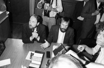 Bildnummer: 56673177  Datum: 01.08.1984  Copyright: imago/teutopress
Gerd Heidemann (li.,