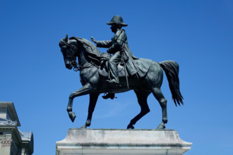 Denkmal von G. H. Dufour in Genf Denkmal von G. H. Dufour in Genf, 04.08.2019, Genf, Place de Neuve, Schweiz, Guillaume