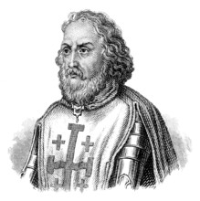 Godfrey of Bouillon, leader of the First Crusade Portait of Godfrey of Bouillon, ca. 1060 - 1100, a medieval Frankish kn