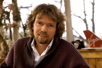 Richard Branson, in seinem Londoner Hausboot Richard Branson, Virgin Ltd. Music Entertainment, Virgin Ltd. London Londo
