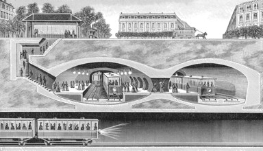 Metropolitan Railway Station, Exposition Universelle, World Fair, 1900, Paris Metropolitan Railway Station, Exposition U