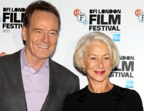 LFF Trumbo London UK 081015 Bryan Cranston and Helen Mirren at a Photocall for Trumbo during the