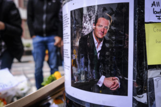 New York City,NY-October 31st 2023: Memorial for Actor Matthew Perry who passed away on October 28th 2023 in New York Ci