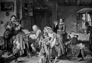 Morning prayer with Johann Sebastian Bach 31 March 1685 - 28 July 1750 German composer and organist Mono Book Illustrat