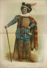 RECORD DATE NOT STATED  Anonym Coquelin als Cyrano de Bergerac. Color; Photographic transmission around 1900 Copyright:
