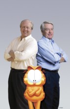 Jim Davis, 75. Geburtstag am 28. Juli Charles Schwab (re., GBR/CEO Charles Schwab Corporation) und Cartoonist Jim Davis