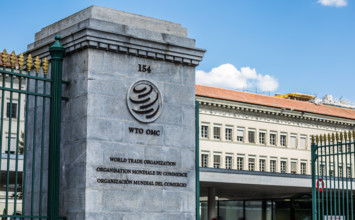 Genf, Schweiz - 27. Mai 2021: Blick auf das Gebäude der WTO - World Trade Organization - zu Deutsch Welthandelsorganisa