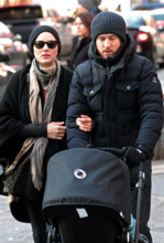 Marion Cotillard and Guillaume Canet with their son Marcel out and about in Soho, New York City - 29 January 2012 FAM437