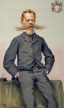 Karrikatur von Umberto I., Humbert I., Umberto Rainerio Carlo Emanuele Giovanni Maria Ferdinando Eugenio di Savoia (14.