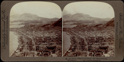 RECORD DATE NOT STATED St. Pierre, the city of dead, Mt. Pelee smoking, Martinique , Disasters,
