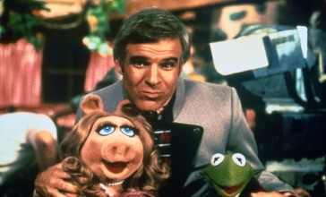 Miss Piggy, Steve Martin, Kermit the Frog, The Muppet Movie (1979) Henson Associates File Reference 33650_025THA For Ed