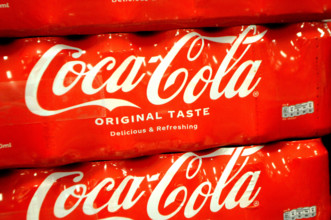 Coca cola cans   in copenhagen denmark.