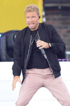Brian Littrell of Backstreet Boys performing on Good Morning America s Summer Concert Series in Central Park on July 13,