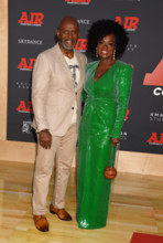LOS ANGELES, CA - MARCH 27: Julius Tennon and Viola Davis at the world premiere of AIR at the Regency Village Theatre in