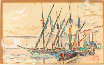 Paul Signac, St Tropez, 1906 Paul Signac (French, 1863 - 1935), St Tropez, 1906, watercolor and gouache over black chalk