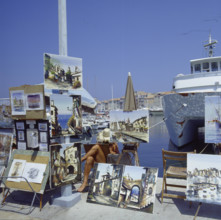Frankreich, Franz. Riviera, St. Tropez, , Maler Frankreich, Franz. Riviera, St. Tropez, , Maler, Franz. Riviera, St. Tro