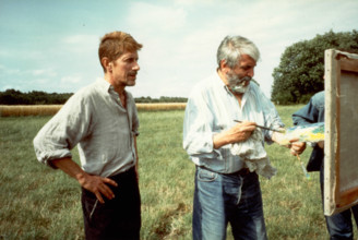 Actors Jacques Dutronc and Maurice Pialat in the movie Van Gogh, 1990s PUBLICATIONxNOTxINxITA