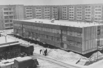 Dresden, historisch, Plätze, Straßen, Stadtteile, Wohngebiete: Stadtbezirk Ost, Leuben, Zamenhofstraße, Baustelle Dienst
