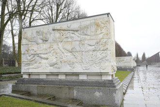 Berlin, world war II GERMANY, former East-Berlin, Treptow, soviet world war II memorial and soldier cemetary with 7000 g