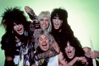 DETROIT, MI - MARCH 6: (L-R) Bassist Nikki Sixx, lead singer Vince Neil, lead guitarist Mick Mars and drummer Tommy Lee