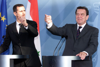 Assad auf Staatsbesuch in Deutschland bei Bundeskanzler Gerhard Schröder Bundeskanzler Gerhard Schröder und der syrische