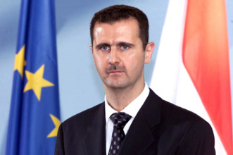 Bashar al-Assad Der syrische Staatspräsident Baschar, Bashar Al-ASSAD, ASSAD, aufgenommen waehrend eines offiziellen Bes