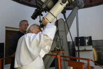 ITALY - POPE LEO XIV DURING HIS VISIT AT THE VATICAN OBSERVATORY, SPECOLA IN THE SUMMER PAPAL HOLIDAY IN CASTEL GANDOLFO  - 2025/7/20