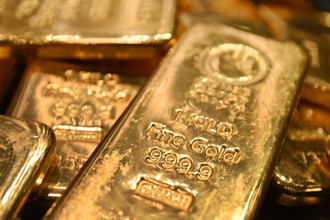 1kg kg Goldbarren im Wert von je ca. 60 000 Euro,Gold,Feingold 999,9 Edelmetall,Wertanlage,Sachaufnahme im Tresorraum vo