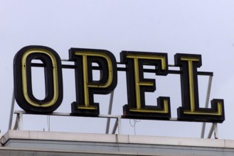Logo der Opel AG in Rüsselsheim