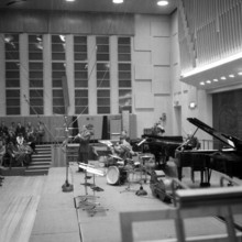 Die Kapelle bei der Sendung Jazz aus Studio 10 , übertragen vom NWDR in Hamburg 1956. The orchstra from the concert Jaz