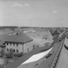 The Liberation of Bergen-belsen Concentration Camp, April 1945 Overview of the main parade ground at Camp No 2, Hohne Mi