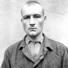. Deutsch: Porträtfoto des im Bergen-Belsen-Prozess angeklagten Oscar Schmitz (23.2.1916 in Köln), Lagerältester im Kase