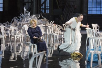 Bochum Germany 9 August 2016 Birgitte Christensen and Georg Nigl The opera Alceste by Gluck open