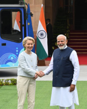 Prime Minister Narendra Modi Holds Delegation Level Talks With European Commission Chief Ursula von der Leyen