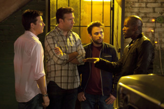 Horrible Bosses - filmstill JASON BATEMAN, JASON SUDEIKIS, CHARLIE DAY & JAMIE FOXX in Horrible Bosses EDITORIAL USE ONL