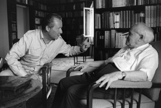 Axel Caesar SPRINGER li Deutschland Verleger im Gespräch mit David BEN GURION Israel ehemali