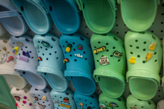 Crocs on display in New York A display of Crocs in a store in New York, seen on Friday, September 10, 2021. ( PUBLICATIO