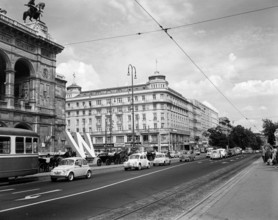 Trip to Europe: Arrival in Vienna, Austria 10:50AM; White House Army Signal Agency (WHASA) staff in Vienna. The Hotel Br