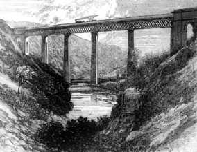 Bildnummer: 55894153  Datum: 01.01.1875  Copyright: imago/United Archives
Railway bridge over the
