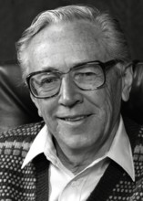 Charles M Schulz Creator of Peanuts comic strip and characters circa 1984 Hollywood CA USA PUBLIC