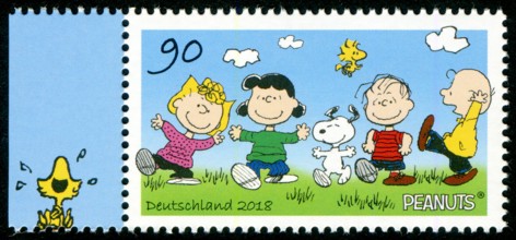Briefmarke Deutsche Post Die Peanuts Rasselbande *** Postage stamp Deutsche Post The Peanuts ratt